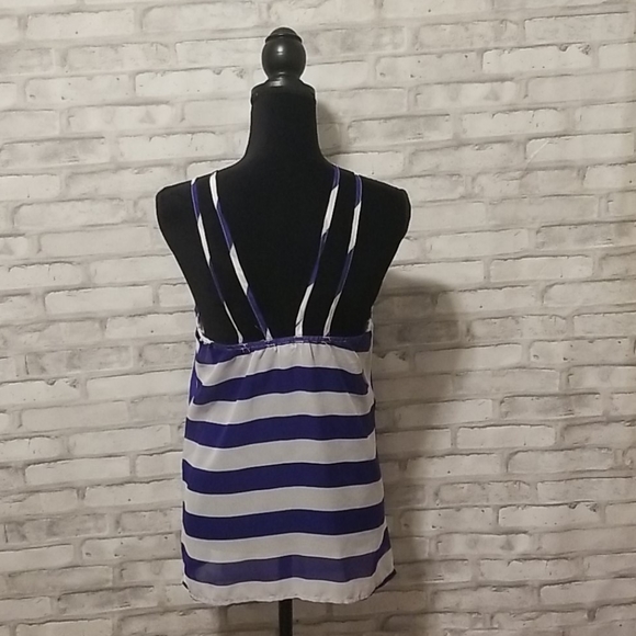 Charlotte Russe Striped Strappy Tank Top - Picture 2 of 4